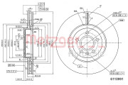 6110991 Brzdový kotouč GREENPARTS METZGER