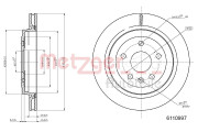 6110997 Brzdový kotouč GREENPARTS METZGER