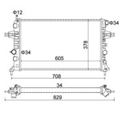 359000300170 MAGNETI MARELLI chladič motora 359000300170 MAGNETI MARELLI