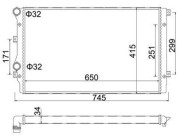 359000301290 Chladič, chlazení motoru MAGNETI MARELLI