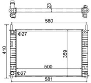 359000301810 MAGNETI MARELLI chladič motora 359000301810 MAGNETI MARELLI