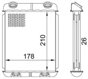 359000302050 Výměník tepla, vnitřní vytápění MAGNETI MARELLI