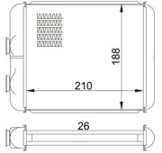 359000320010 MAGNETI MARELLI výmenník tepla vnútorného kúrenia 359000320010 MAGNETI MARELLI