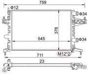 359000390760 Chladič, chlazení motoru MAGNETI MARELLI