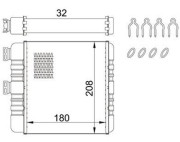 359000391100 Výměník tepla, vnitřní vytápění MAGNETI MARELLI