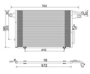 359003220060 Kondenzátor, klimatizace MAGNETI MARELLI