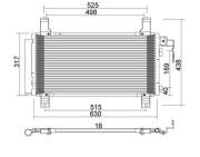 359003220970 Kondenzátor, klimatizace MAGNETI MARELLI