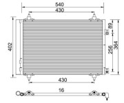 359003221400 Kondenzátor, klimatizace MAGNETI MARELLI