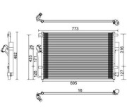 359003221740 Kondenzátor, klimatizace MAGNETI MARELLI