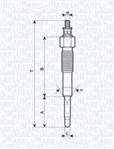 060900470606 Žhavicí svíčka MAGNETI MARELLI