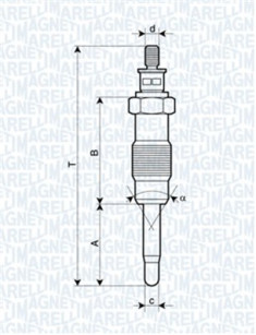 062500300304 Žhavicí svíčka MAGNETI MARELLI