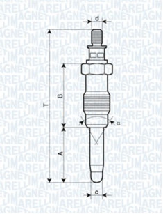 062587001304 Žhavicí svíčka MAGNETI MARELLI