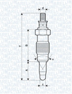 062900008304 Žhavicí svíčka MAGNETI MARELLI