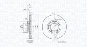 360406025800 Brzdový kotouč MAGNETI MARELLI