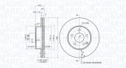 360406076800 Brzdový kotouč MAGNETI MARELLI