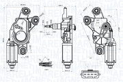 064070000010 Motor stěračů MAGNETI MARELLI