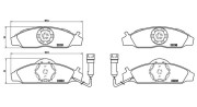 363700415003 Sada brzdových destiček, kotoučová brzda MAGNETI MARELLI