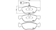 363700423070 Sada brzdových destiček, kotoučová brzda MAGNETI MARELLI