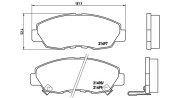 363700428042 Sada brzdových destiček, kotoučová brzda MAGNETI MARELLI