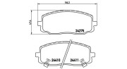 363700430032 Sada brzdových destiček, kotoučová brzda MAGNETI MARELLI