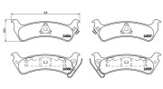 363700437012 Sada brzdových destiček, kotoučová brzda MAGNETI MARELLI