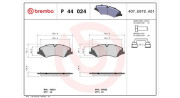 363700444024 Sada brzdových destiček, kotoučová brzda MAGNETI MARELLI