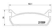 363700449015 Sada brzdových destiček, kotoučová brzda MAGNETI MARELLI