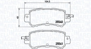 363700449047 Sada brzdových destiček, kotoučová brzda MAGNETI MARELLI