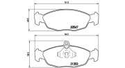 363700459011 Sada brzdových destiček, kotoučová brzda MAGNETI MARELLI