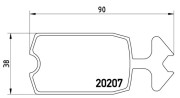 363700461002 Sada brzdových destiček, kotoučová brzda MAGNETI MARELLI