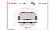 363700483088 Sada brzdových destiček, kotoučová brzda MAGNETI MARELLI