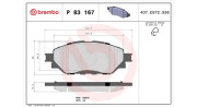 363700483167 Sada brzdových destiček, kotoučová brzda MAGNETI MARELLI