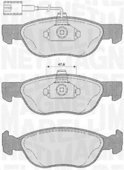 363916060102 Sada brzdových destiček, kotoučová brzda MAGNETI MARELLI