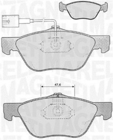 363916060103 Sada brzdových destiček, kotoučová brzda MAGNETI MARELLI