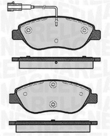 363916060124 Sada brzdových destiček, kotoučová brzda MAGNETI MARELLI