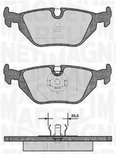 363916060154 Sada brzdových destiček, kotoučová brzda MAGNETI MARELLI