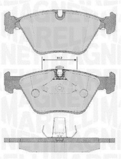 363916060159 Sada brzdových destiček, kotoučová brzda MAGNETI MARELLI