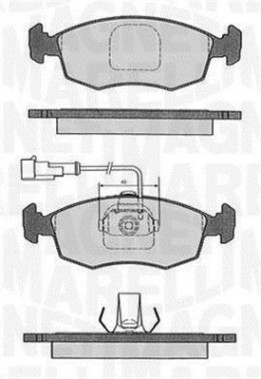 363916060232 Sada brzdových destiček, kotoučová brzda MAGNETI MARELLI