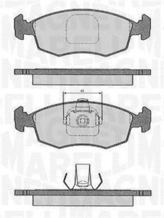 363916060233 Sada brzdových destiček, kotoučová brzda MAGNETI MARELLI