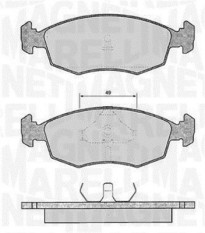 363916060249 Sada brzdových destiček, kotoučová brzda MAGNETI MARELLI