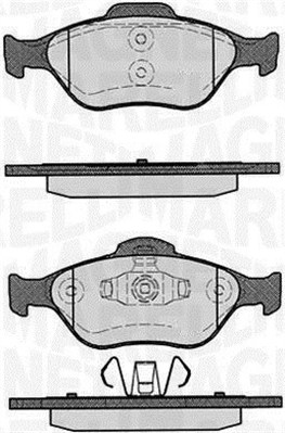 363916060252 Sada brzdových destiček, kotoučová brzda MAGNETI MARELLI