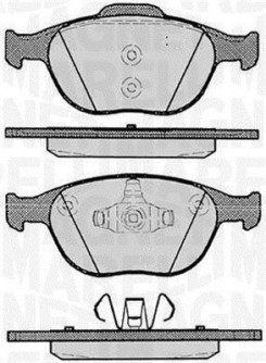 363916060256 Sada brzdových destiček, kotoučová brzda MAGNETI MARELLI