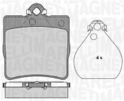 363916060311 Sada brzdových destiček, kotoučová brzda MAGNETI MARELLI