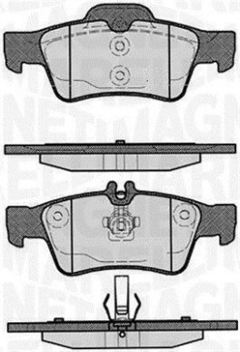 363916060316 Sada brzdových destiček, kotoučová brzda MAGNETI MARELLI