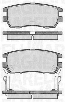 363916060341 Sada brzdových destiček, kotoučová brzda MAGNETI MARELLI