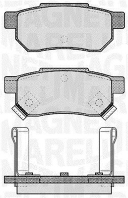 363916060457 Sada brzdových destiček, kotoučová brzda MAGNETI MARELLI