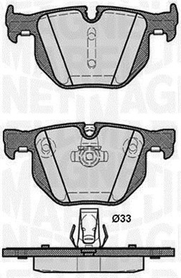 363916060487 Sada brzdových destiček, kotoučová brzda MAGNETI MARELLI