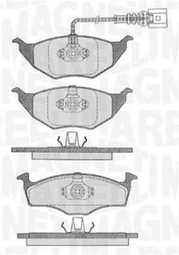 363916060535 Sada brzdových destiček, kotoučová brzda MAGNETI MARELLI