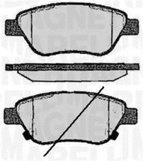 363916060559 Sada brzdových destiček, kotoučová brzda MAGNETI MARELLI