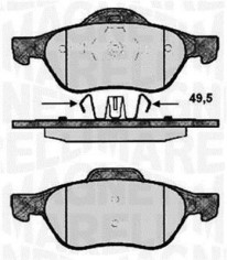 363916060572 Sada brzdových destiček, kotoučová brzda MAGNETI MARELLI